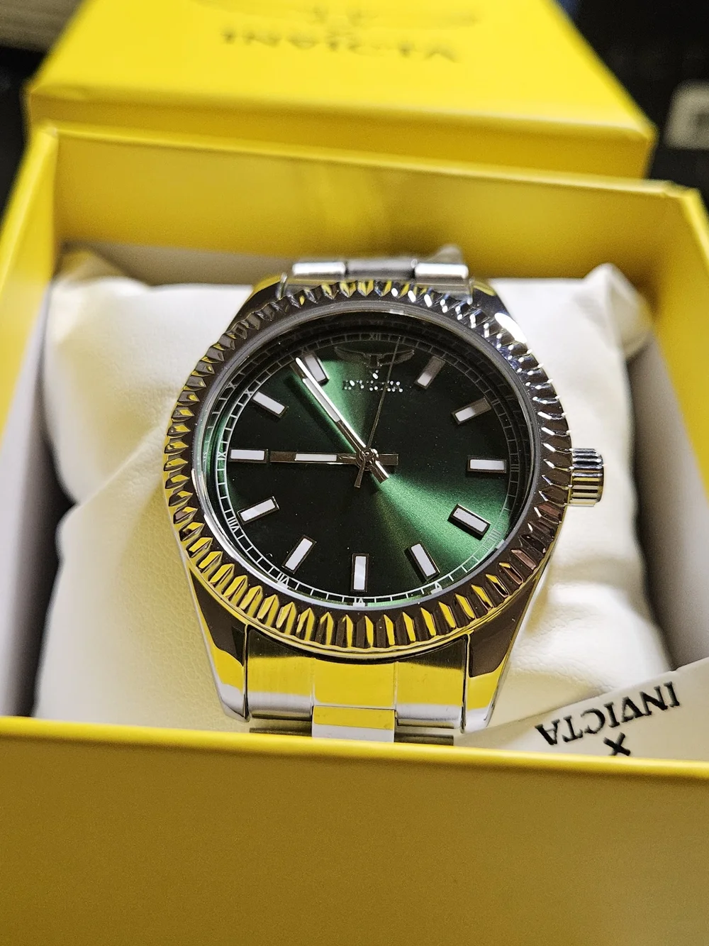 Invicta Specialty Stainless Steel Quartz Watch – Green Dial 40mm
